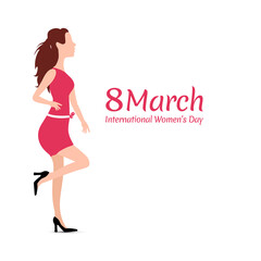 International Womens Day. Vector illustration with women different nationalities and cultures. Women empowerment movement. International women´s day graphic in vector.