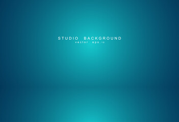 Empty blue studio room Backdrop. Light interior with copyspace for your creative project . Vector illustration EPS 10