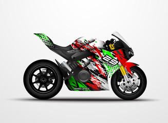 Motorcycle Sportbikes wrap decal and vinyl sticker design.