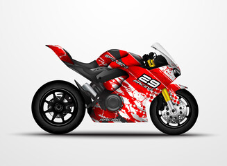 Obraz premium Motorcycle Sportbikes wrap decal and vinyl sticker design.