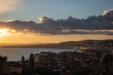 Fototapeta premium sunset over Nice