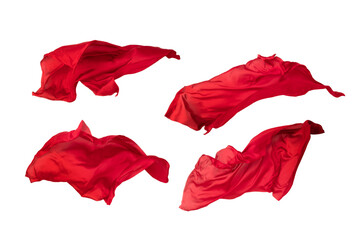 abstract red fabric in motion - 407004912