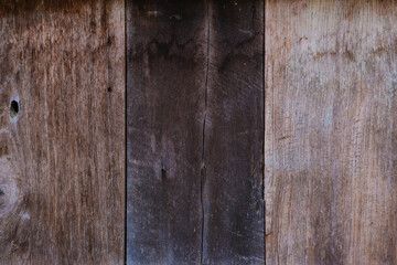 Aged brown old wood texture in wood house