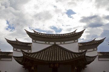 Fototapeta premium Portrait of Chinese traditional roof