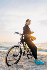 woman doing sports in morning