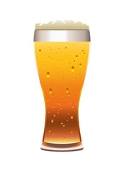 beer drink in glass cup icon