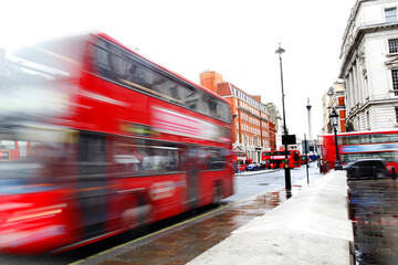 Fototapeta na wymiar British London Double Decker Bus