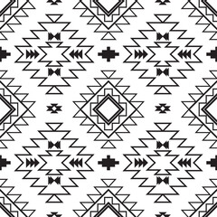 Seamless aztec pattern. ethic decorative illustration with geometric ornaments.