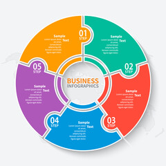 Abstract 3D Paper Infographics. Business template .Vector illustration