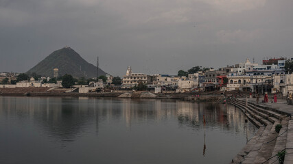 Obraz premium Pushkar is one of the sacred places of pilgrimage in Hinduism. He is often called 