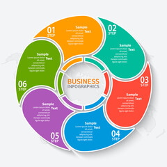 Abstract 3D Paper Infographics. Business template .Vector illustration