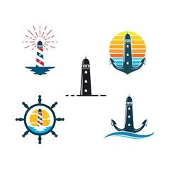 lighthouse icon vector illustration design