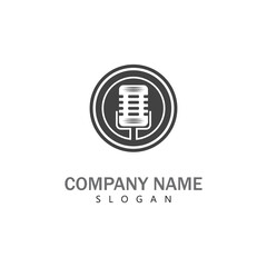 Podcast Vector icon design illustration Template