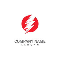 Fototapeta premium Lightning Logo Template vector symbol nature