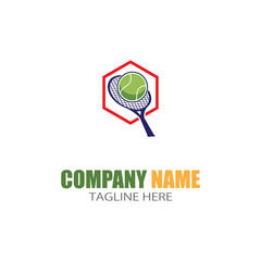 Tennis sport logo icon design,badge template