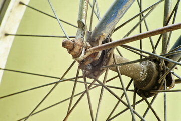Closeup Part Of Rusty Bike