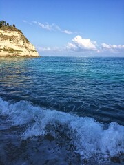 beach, sea, waves, island, vacation, clear water at sea