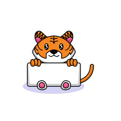 Cute baby tiger mascot design
