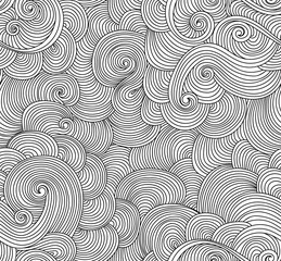 Abstract decorative figured vector seamless pattern with hand drawn lines and doodles	