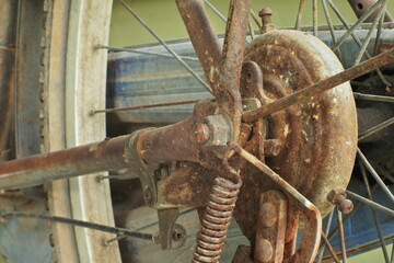 Closeup Part Of Rusty Bike