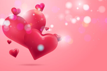 Valentine's day background with hearts