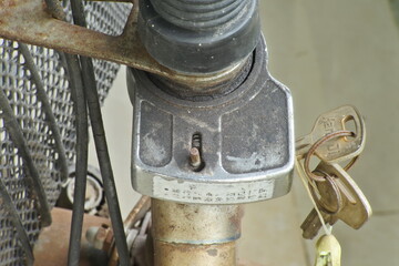 Closeup Part Of Rusty Bike