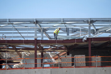 Naklejka premium ouvrier sur un chantier