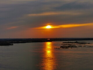 sunrise over the river