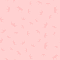 Abstract Seamless pattern with king, princess crowns. Vector Illustration EPS10