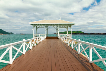 Atsadang Bridge is landmark on Srichang island Thailand