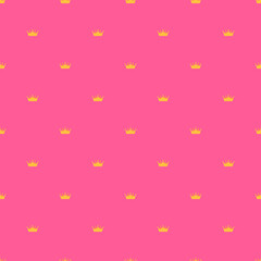 Abstract Seamless pattern with king, princess crowns. Vector Illustration EPS10