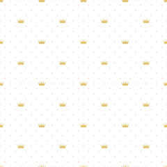 Abstract Seamless pattern with king, princess crowns. Vector Illustration EPS10 © olegganko