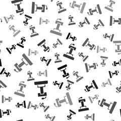 Obraz premium Black Stage stand or debate podium rostrum icon isolated seamless pattern on white background. Conference speech tribune. Vector.