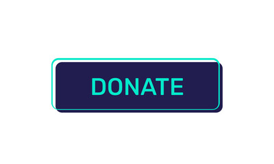 Donate vector buttons isolated on white background