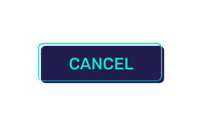 Cancel vector buttons isolated on white background