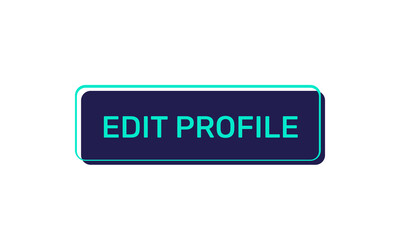 Edit Profile vector buttons isolated on white background