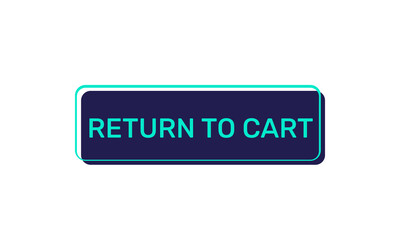 Return to cart vector buttons isolated on white background