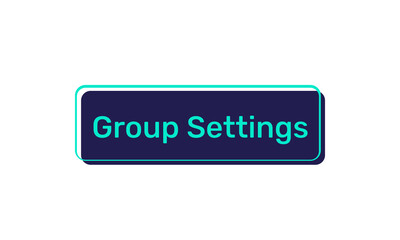 Group Settings vector buttons isolated on white background