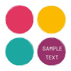 Grunge circle Abstract logo design vector illustration eps 10.