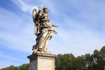 Angel statue in Rome, Italy