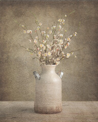 Painterly flowers with jug vase