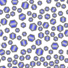 Fototapeta premium Seamless pattern blue figurines on a white background
