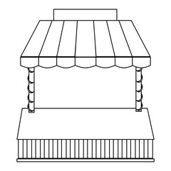 City street cafe. Coffeeshop. Old urbanstyle landscape. Flat design. Vector illustration