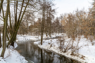 Winter landscapes on a frosty day.