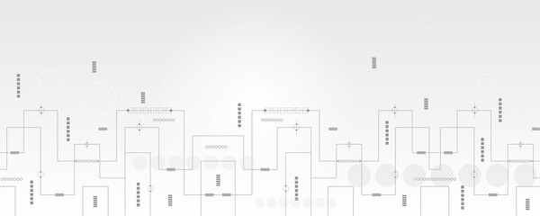 Abstract lines and dots connect background. Technology connection digital data and big data concept.