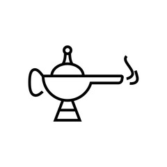 Magic Lamp icon line style vector for your design