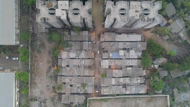 Top Down Drone Shot OF Under Construction Building in Kalyan