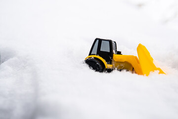 snow plow in the snow