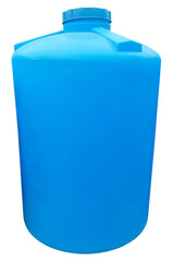 Blue plastic water and liquids barrel storage
