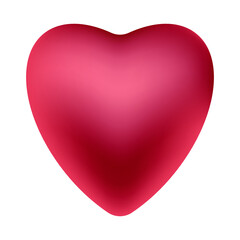 Red heart on a white background
